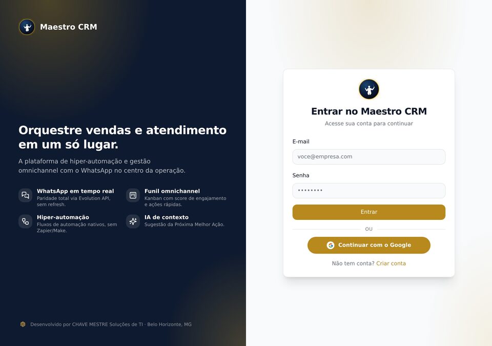 Tela do Maestro CRM